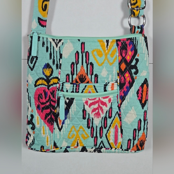 Vera Bradley Crossbody Bag Boho Teal Multicolor Quilted Purse - Picture 5 of 8